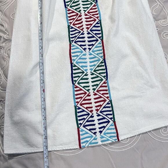 PIPER by Townsend Classic 100% Cotton Off The Shoulder Embroidered Dress Size XS - Picture 10 of 10